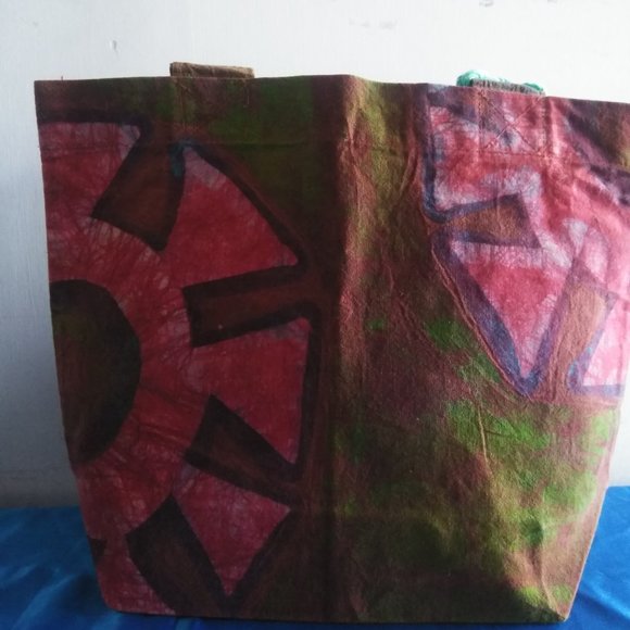 Ecological Hand bag in painted with natural colors main image 9